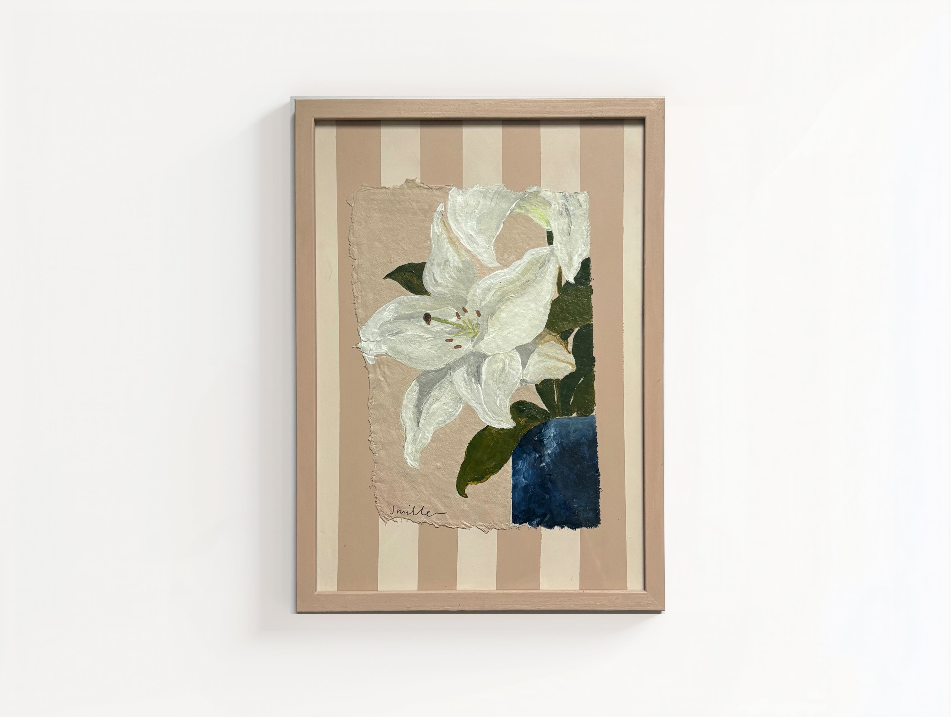 White Lily small original painting